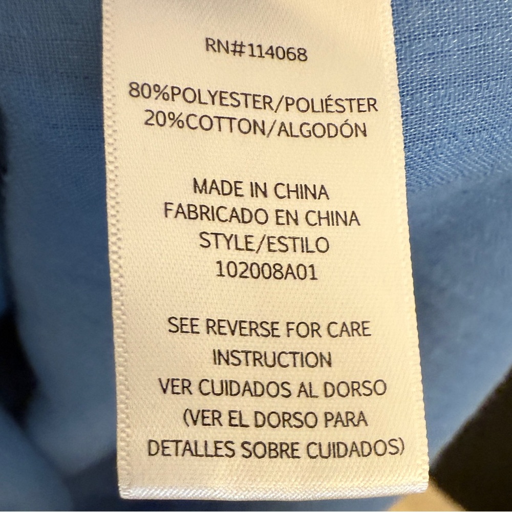Sweet Baby Jamie Blue Square Neck Lantern Sleeve Blouse 102008A01 XL - Picture 6 of 6